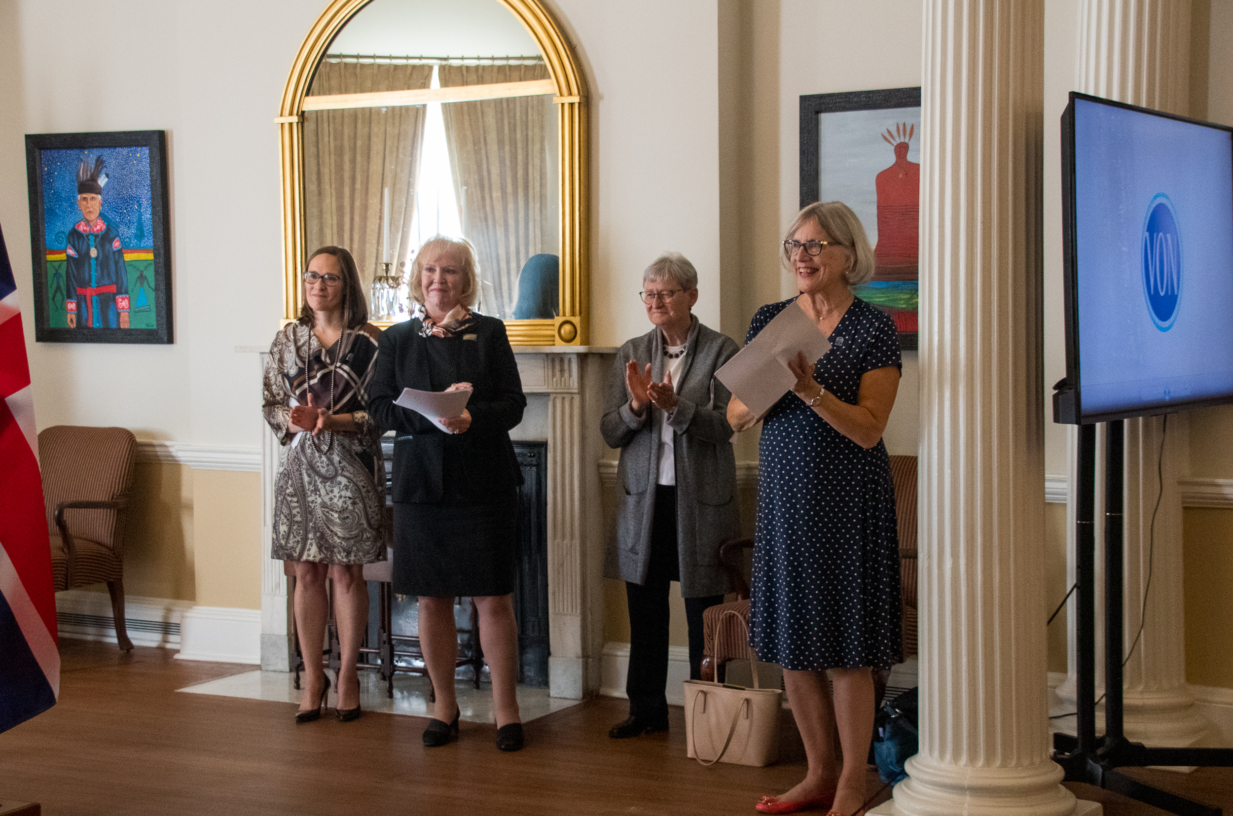 Photo, left to right: VON’s Emily Mansour-Hemlow,Jo-Anne Poirier, Barb Martell and Cyndy De Giusti