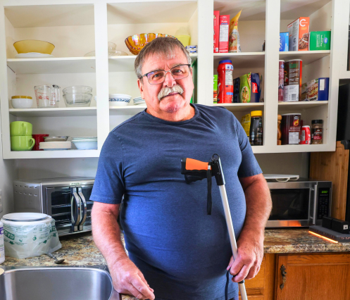 capable client, in the kitchen