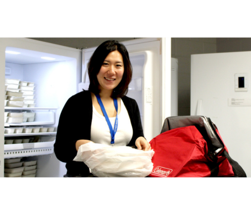 volunteer packing meals for the meal on wheels program
