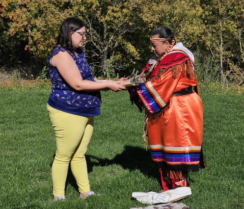 Marigold Hospice community gathers for Indigenous smudging ceremony