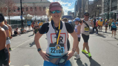 Desiree smiling at the camera